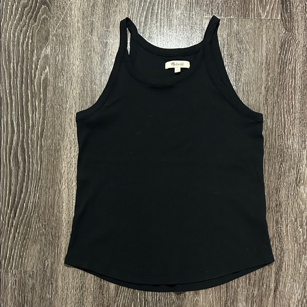 Madewell Black Ribbed Tank